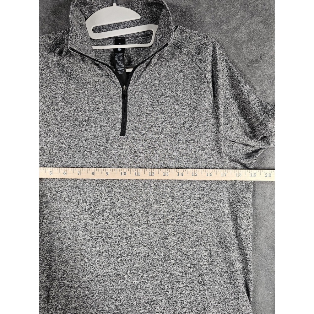 Lululemon Metal Vent Tech Half Zip Mens M Heather Gray Long Sleeve Pullover - Picture 8 of 11